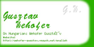 gusztav wehofer business card